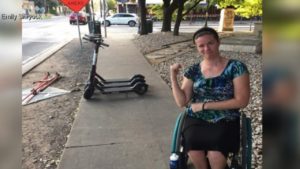 Scooters-block-the-wat-for-wheelchair-users